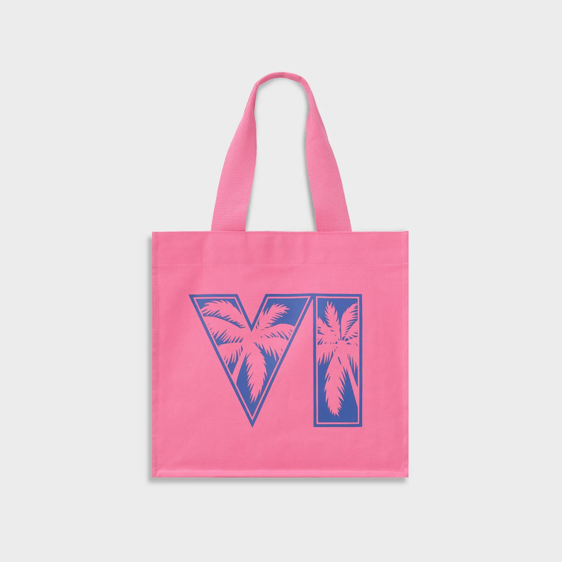 Pink and Blue Grand Theft Auto VI Canvas Tote

