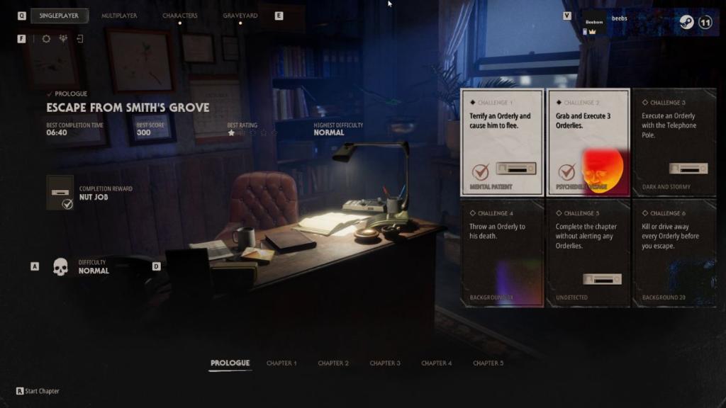 Story Menu in Halloween