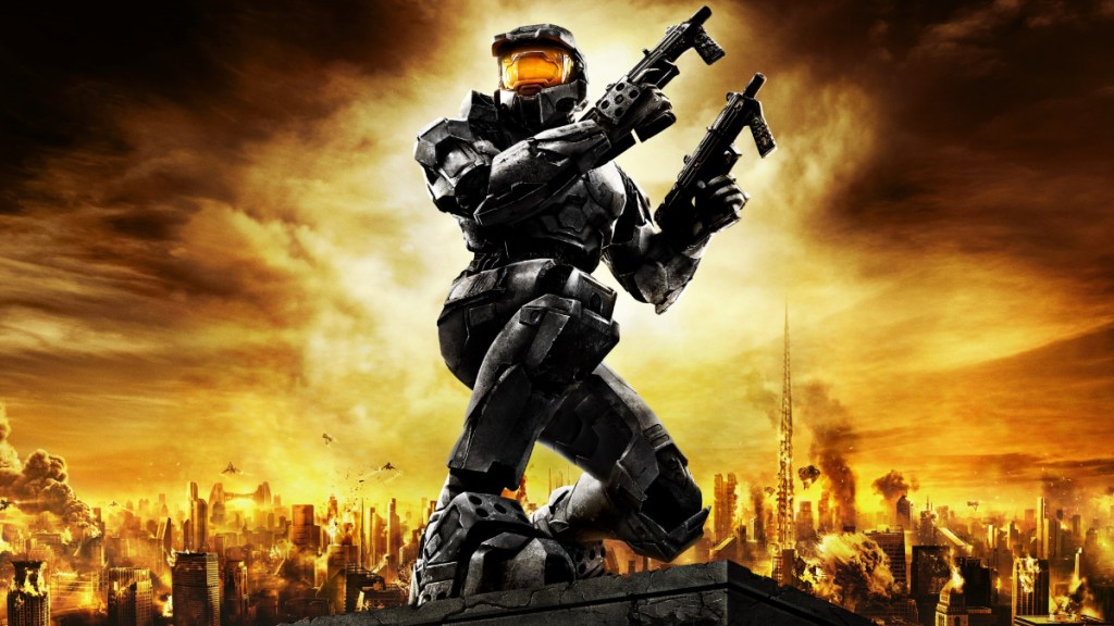 Halo 2: Anniversary official image with Master Chief posing.