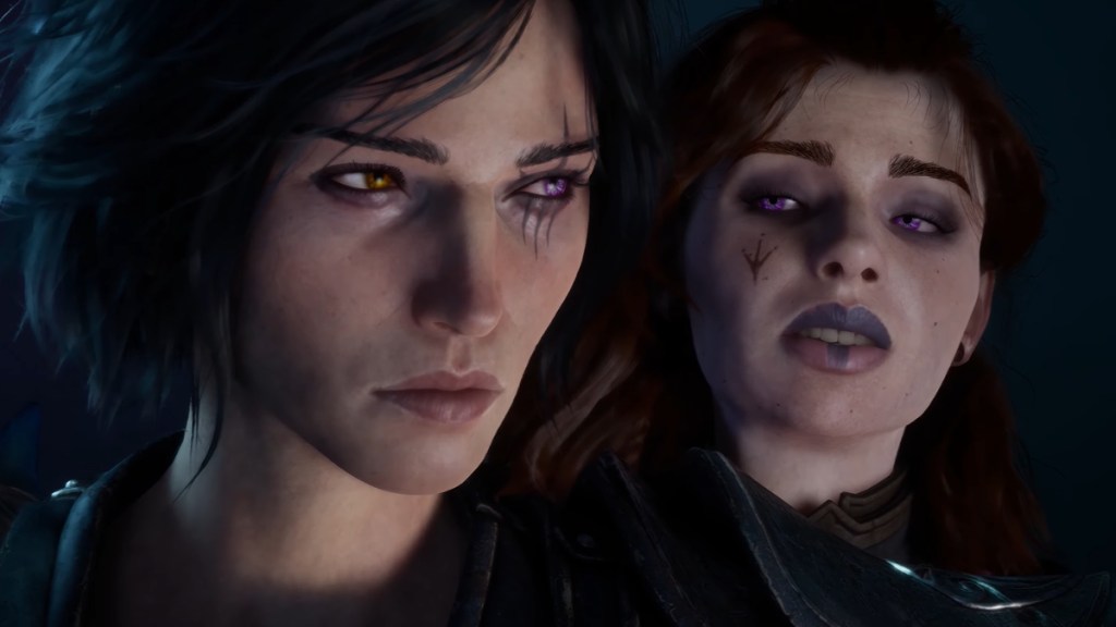 Kaatri and Tasha in Warlock: Dungeons and Dragons.