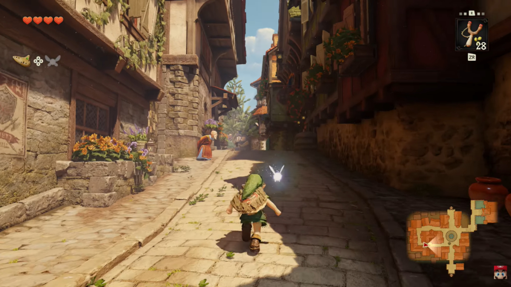 Exploring the Hyrule Castle Town in The Legend of Zelda: Ocarina of Time Remake gameplay reveal.