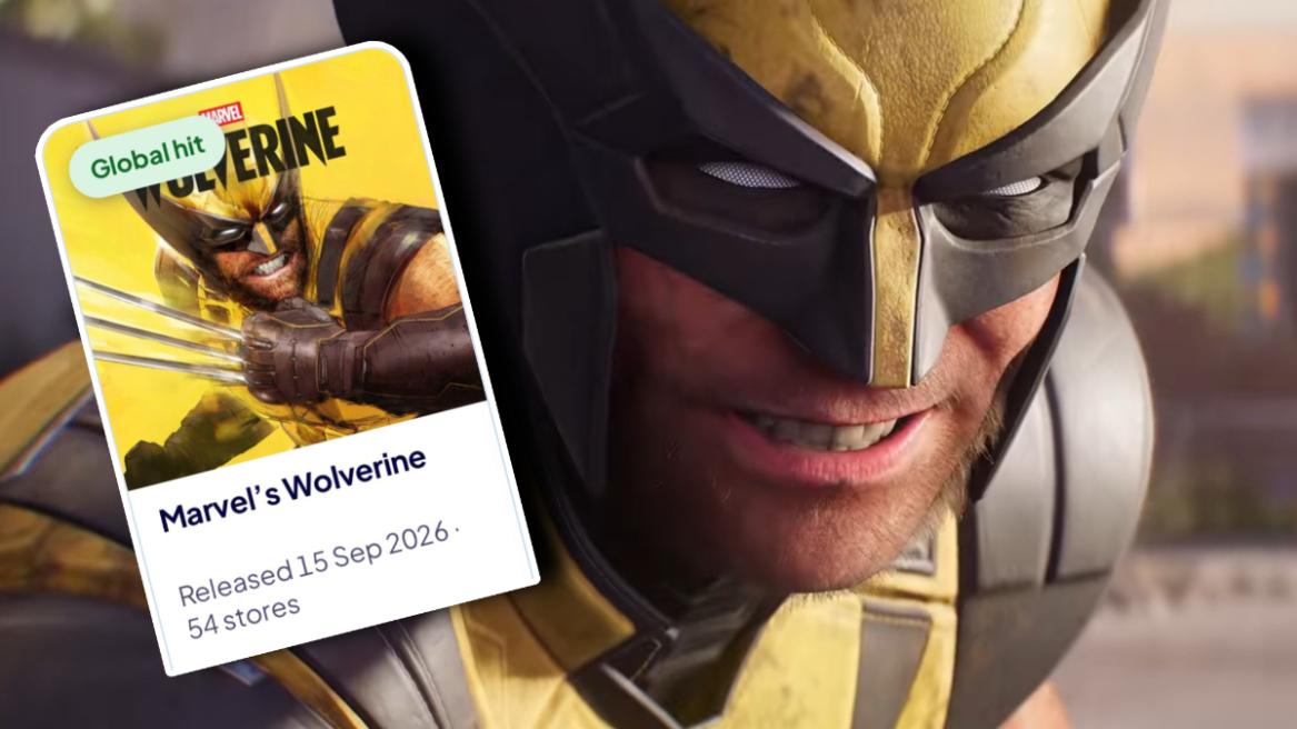 Marvel's Wolverine screenshot with Logan smiling and the PS Store DB overview of the game.