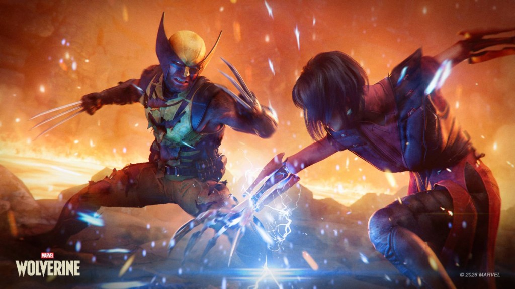 Wolverine fighting Lady Deathstrike in Marvel's Wolverine.