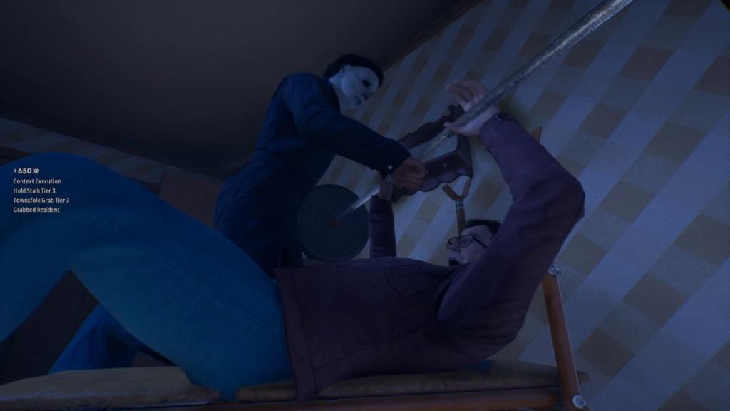 Michael killing with barbell in Halloween