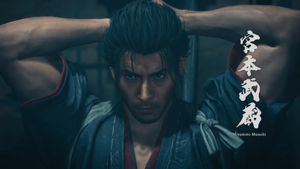 Miyamoto Musashi's intro scene in Onimusha: Way of the Sword.
