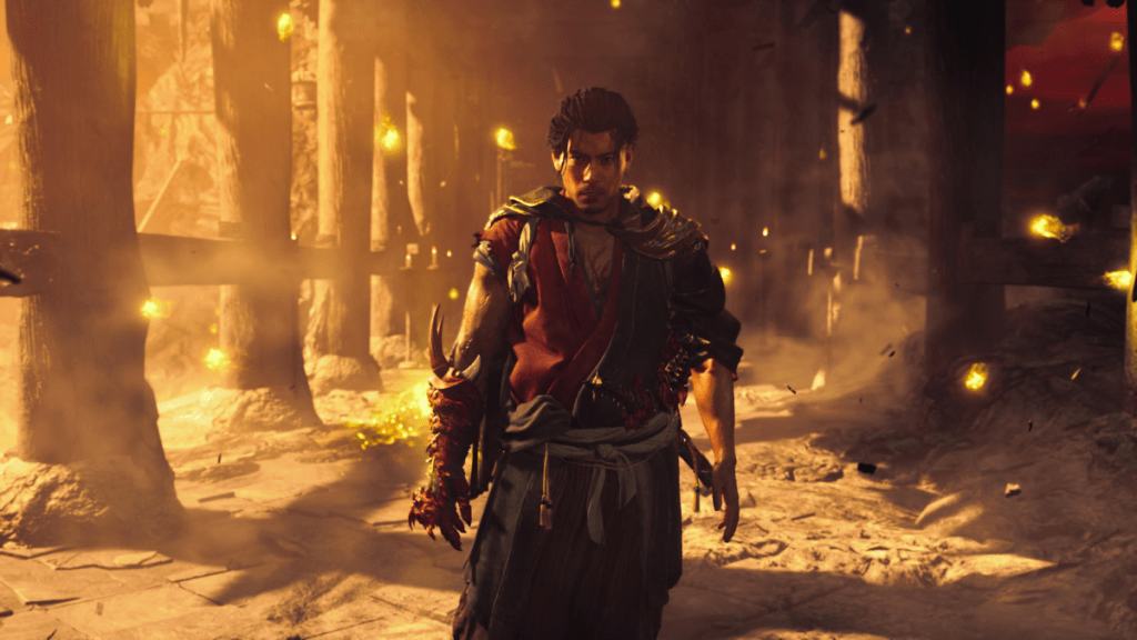 Musashi at the end of Onimusha: Way of the Sword.