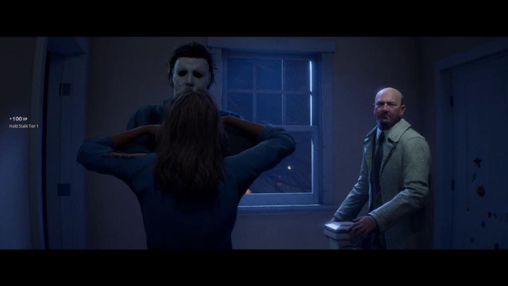 Michael choking Laurie in Halloween