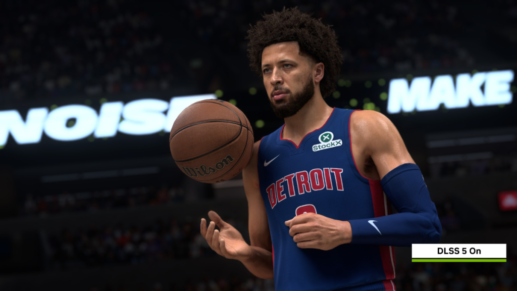 Cade Cunningham with NVIDIA DLSS 5 enabled in NBA 2K27, launching September 3, 2026.