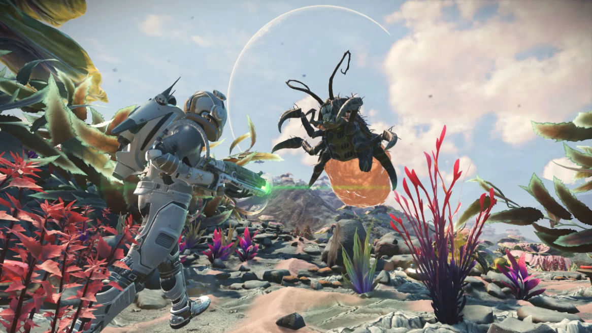 No Man's Sky Cosmos update featured image with an astronaut fighting a deep-space bug.