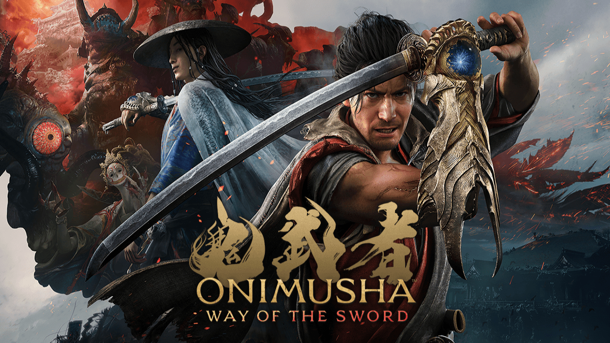 Onimusha: Way of the Sword cover image featuring Miayamoto Musashi and Sasaki Ganryu.