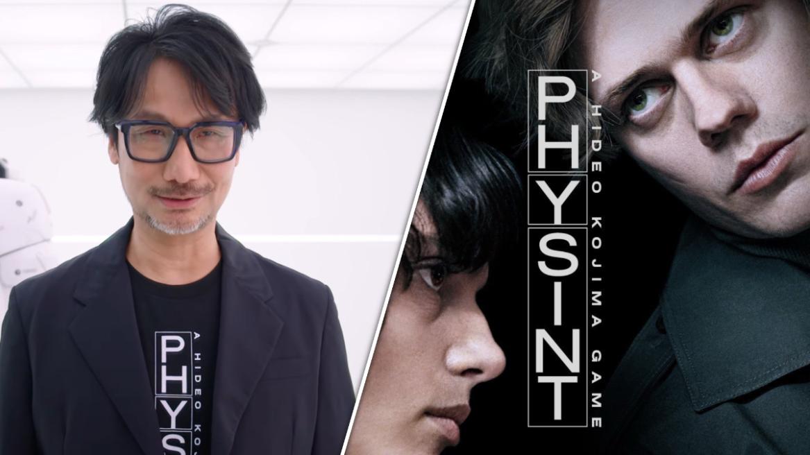Hideo Kojima at the Xbox TGS 2026 event (left), new visual teaser for PHYSINT (right).