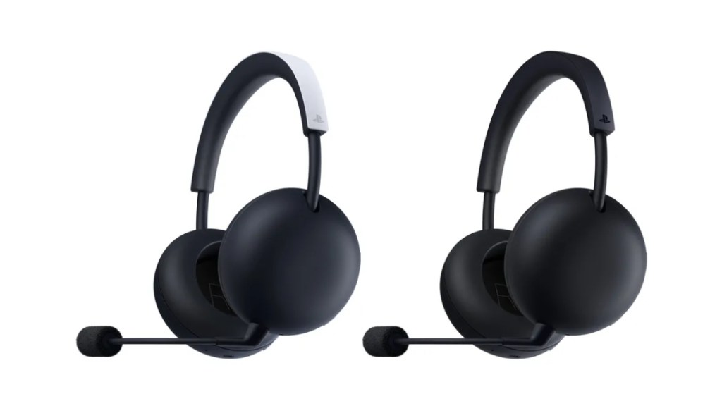 The PlayStation Pulse and Pulse Edge with the detachable mic, in both Midnight Black and White.