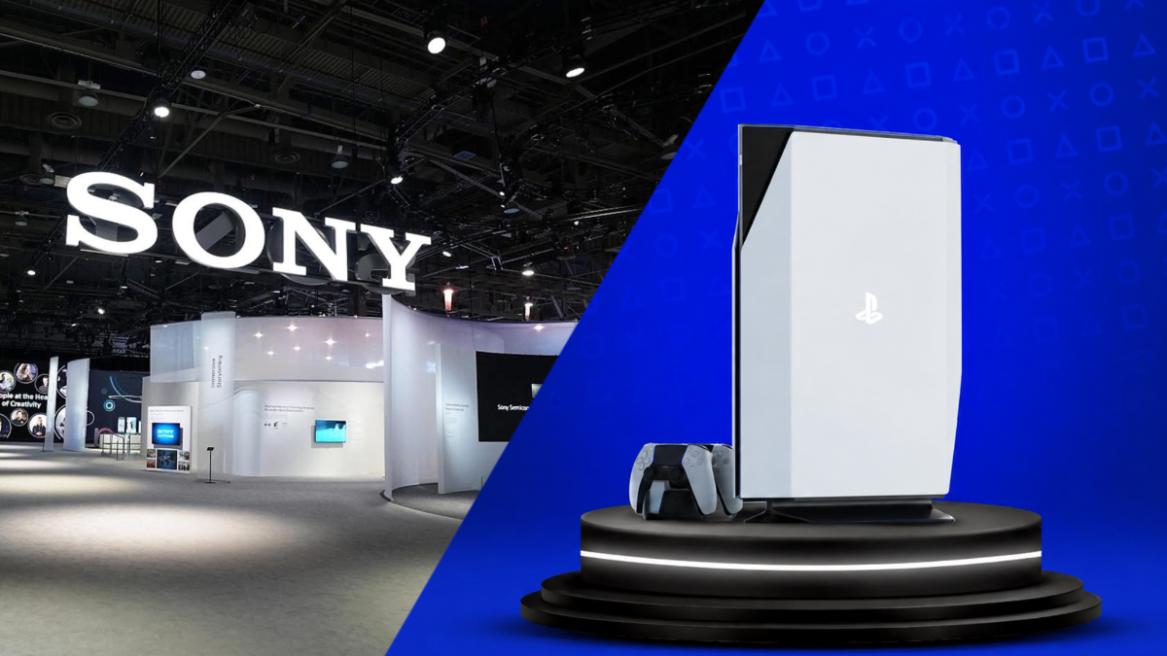 Sony CES 2024 booth and the PS6 image side-by-side.