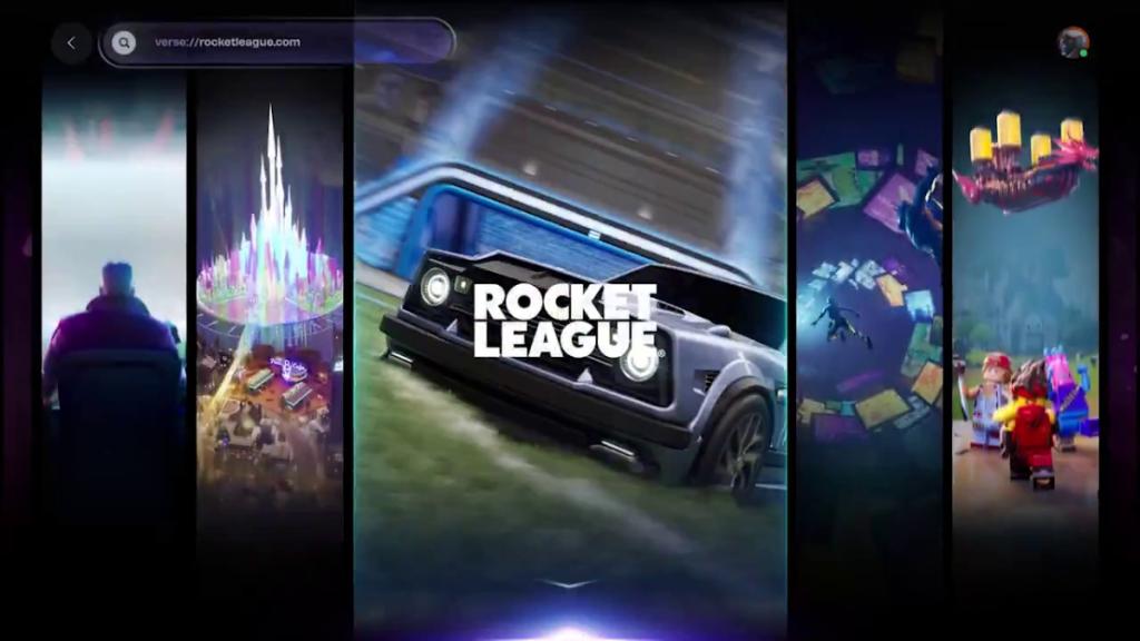 Rocket League and Fortnite login screen