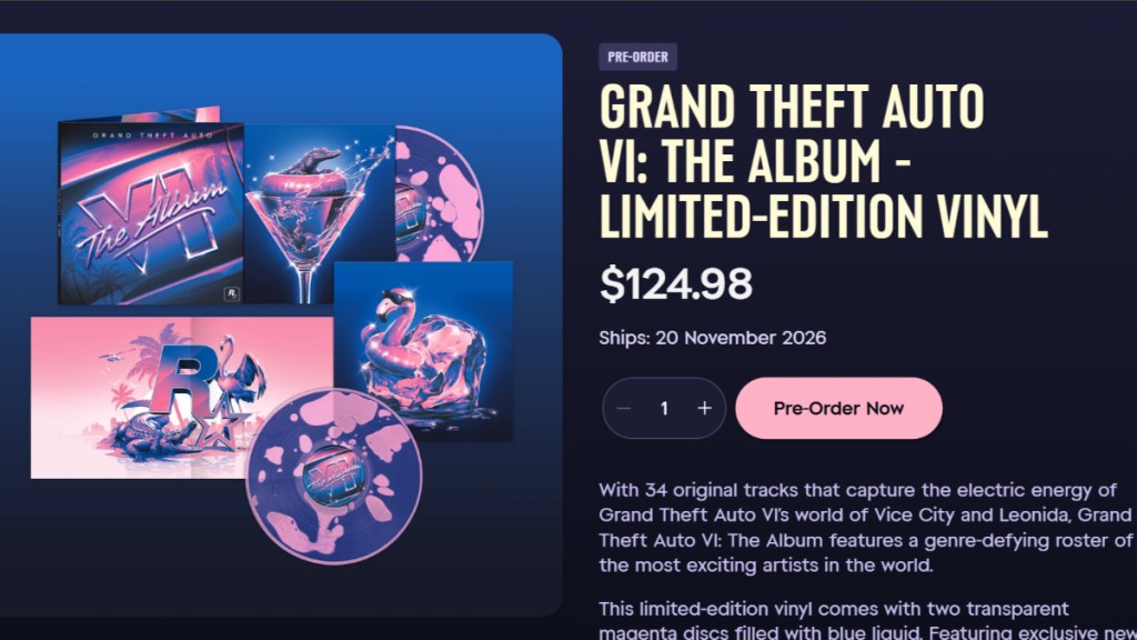 GTA 6: The Album - Limited Edition Vinyl.