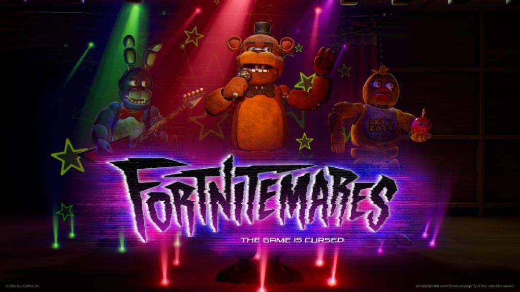 Five Nights at Freddy's x Fortnitemares official key art.