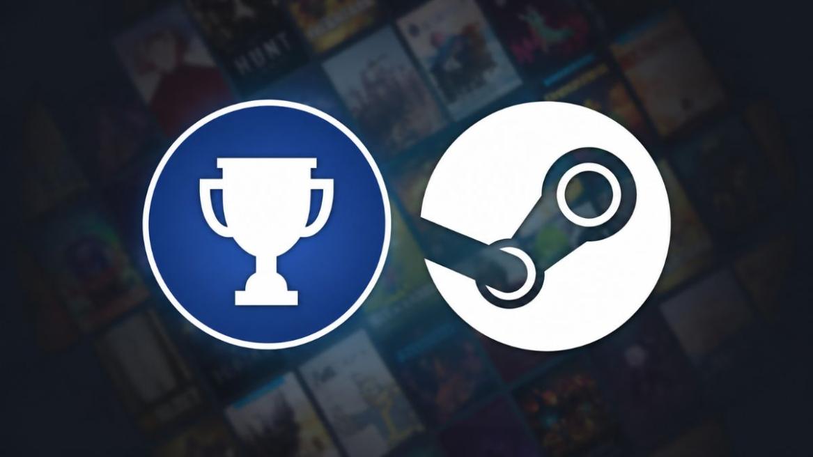 Steam logo next to achievement trophy logo
