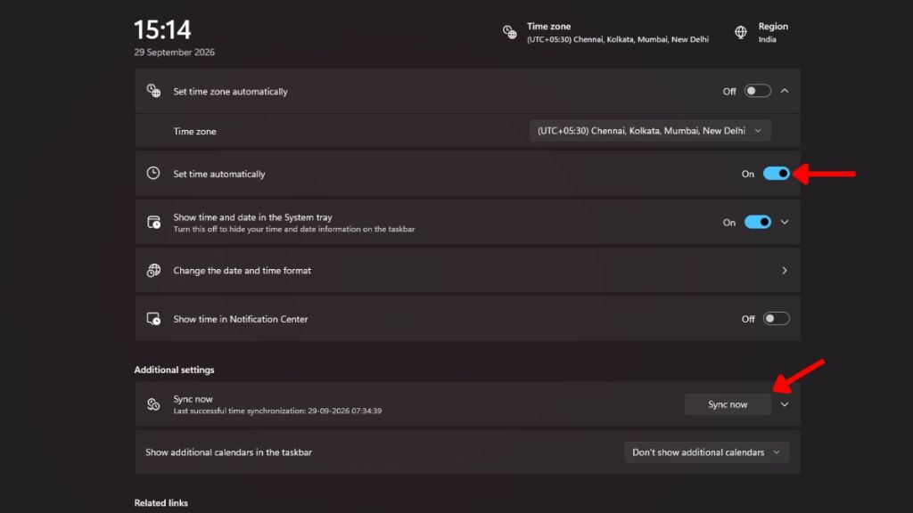sync time zones to fix the minecraft dungeons 2 error code