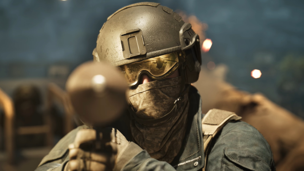 A soldier aiming an RPG in the WARDOGS launch trailer, which confirmed the console release window.