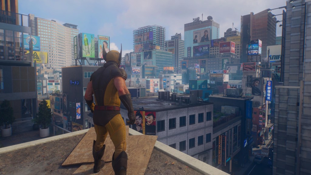 Wolverine in Shinjuku, Japan, in Marvel's Wolverine.