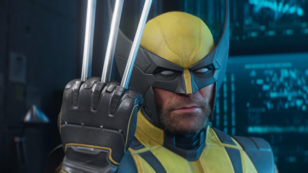 Logan wearing the Battle Reborn suit for the first time in Marvel's Wolverine.