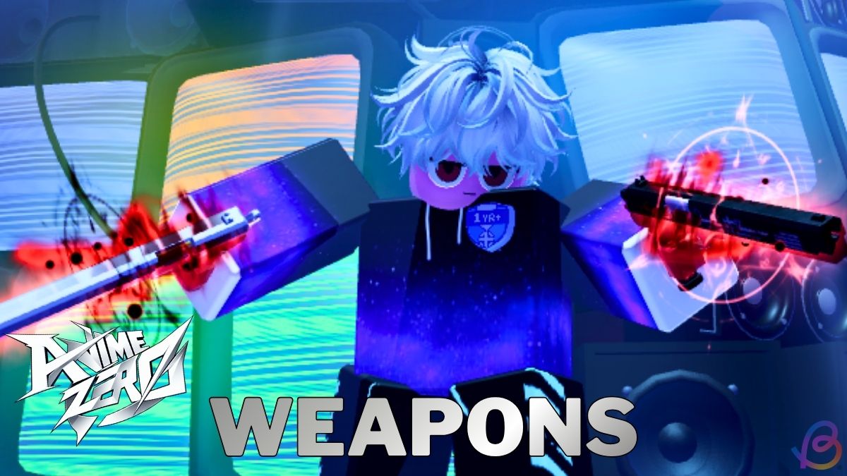 Anime Zero character with weapons in hand