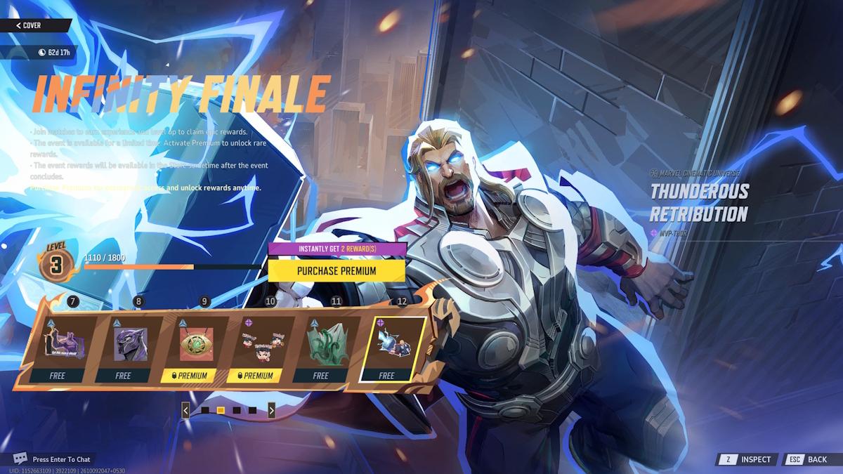 Avengers Infinity Finale Event Pass Page 2 Rewards