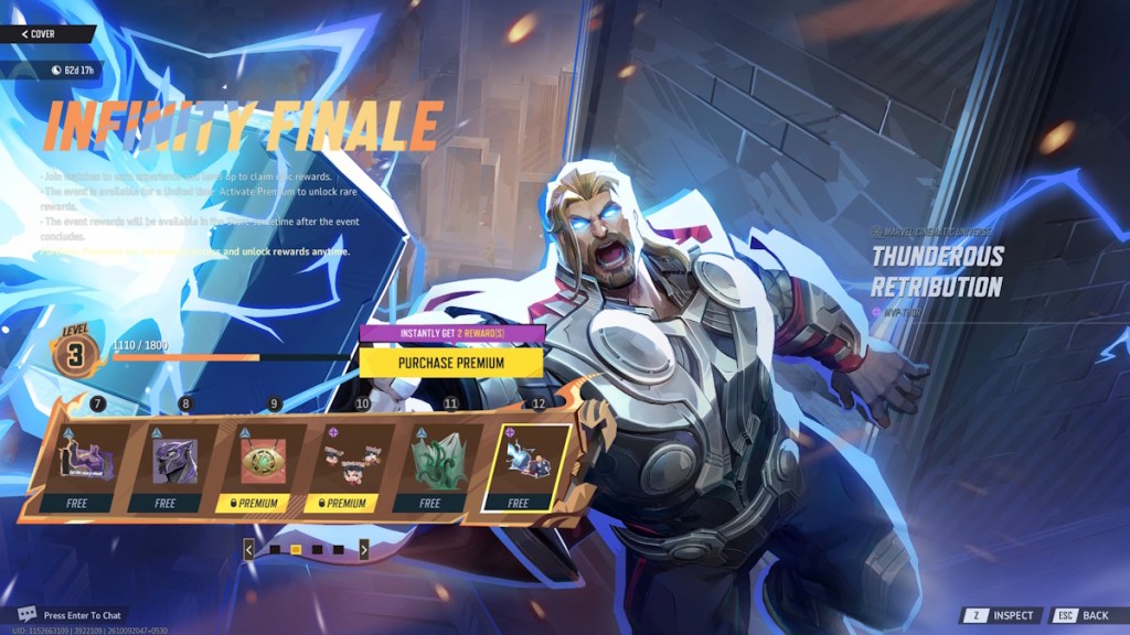 Avengers Infinity Finale Event Pass Page 2 Rewards