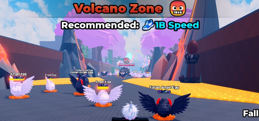 Break and Steal an Egg Volcano