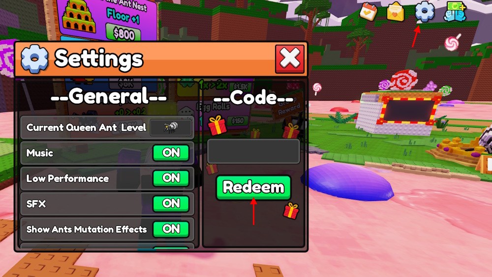 Build An Ant Empire Codes redeem