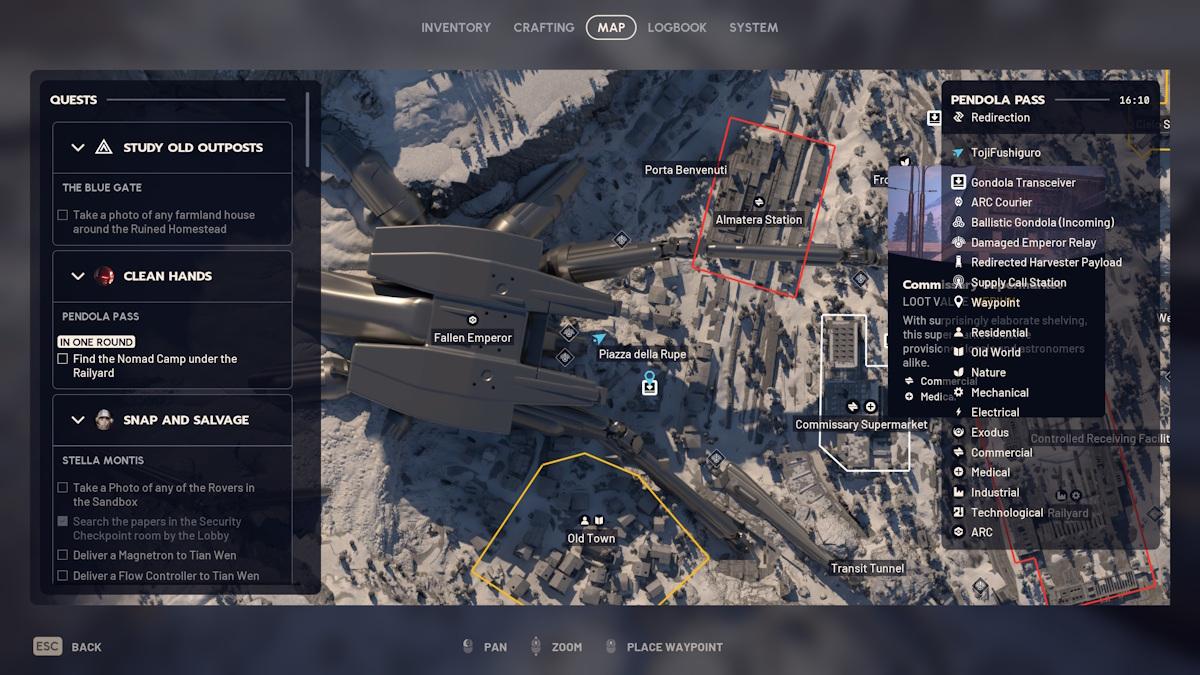 Buried Harvested Payload Location