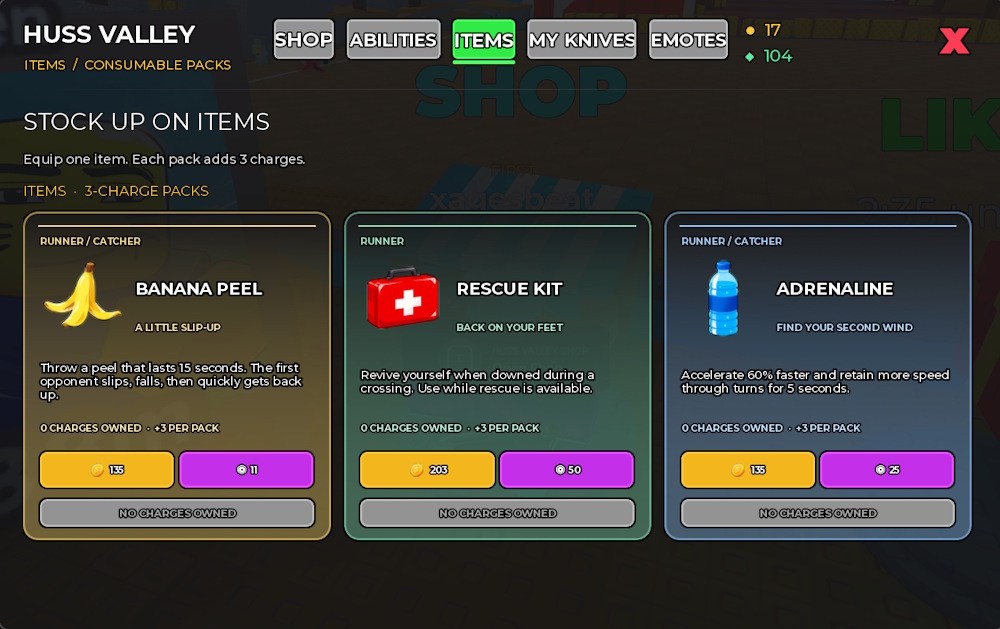 Consumables in Huss Valley