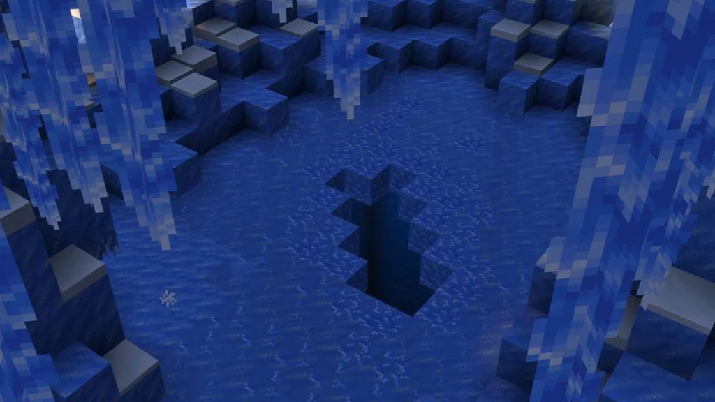 Crevasse with Brittle Ice inside Ice Caves