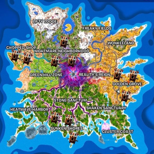 Deer Sprite locations in Fortnite