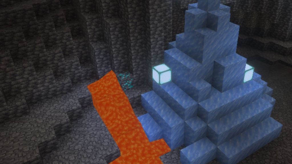 Diamond Ores in Ice Caves