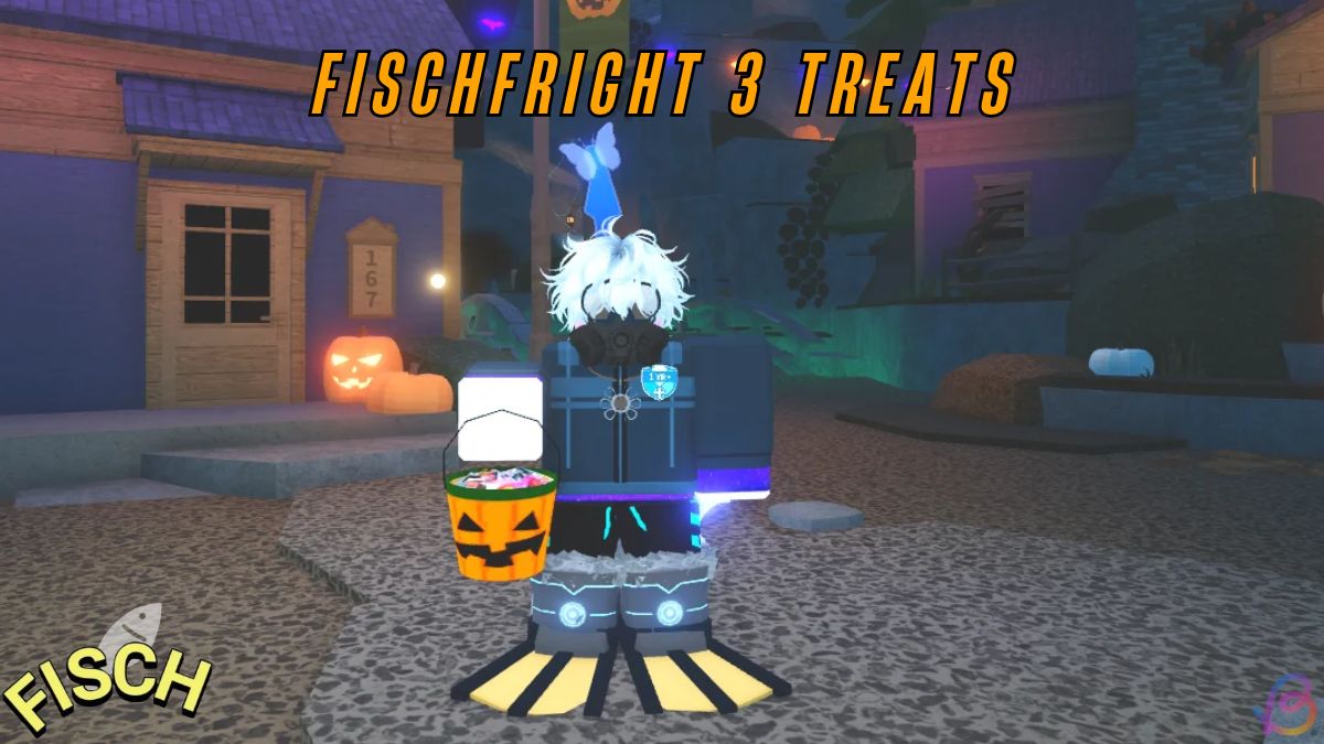 FischFright 3 treats bucket in hand Fisch
