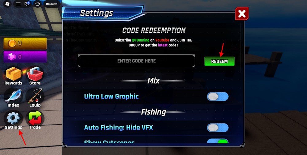 Fishing Master codes Redeem