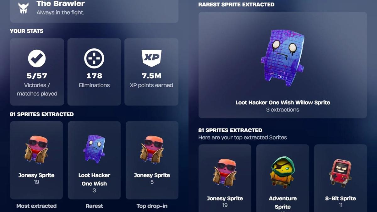 Fortnite Chapter 7 Override Recap Sprite stats