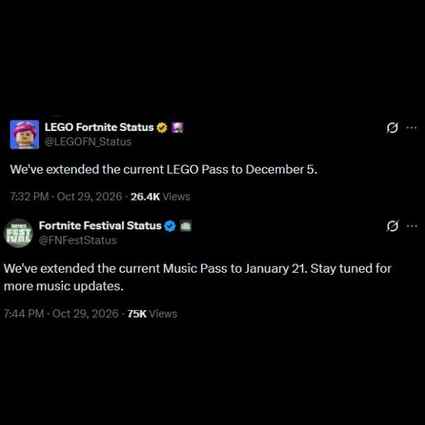 Fortnite Festival and LEGO Pass Extension Statement