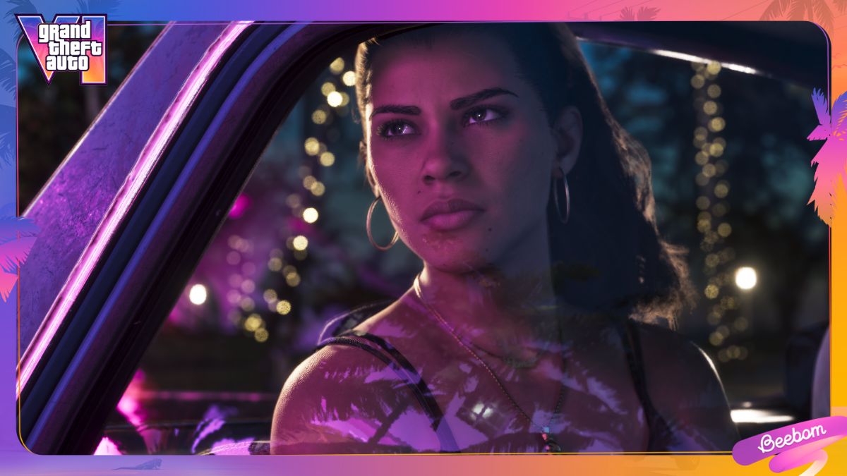 GTA 6 Lucia looking out of a vehicle