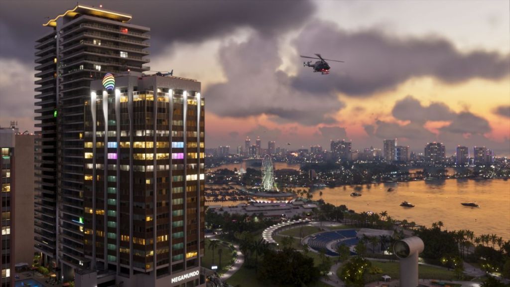 Overview of Leonida at night in GTA 6