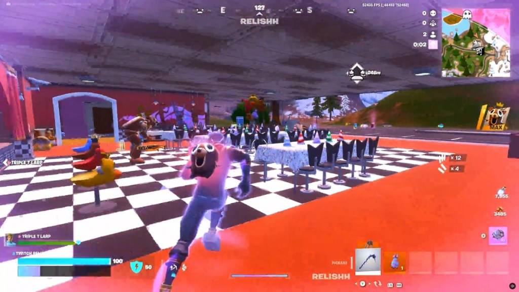 God Mode Llama item being used in fortnite
