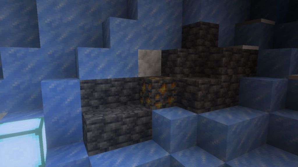 Gold Ore in Ice Caves