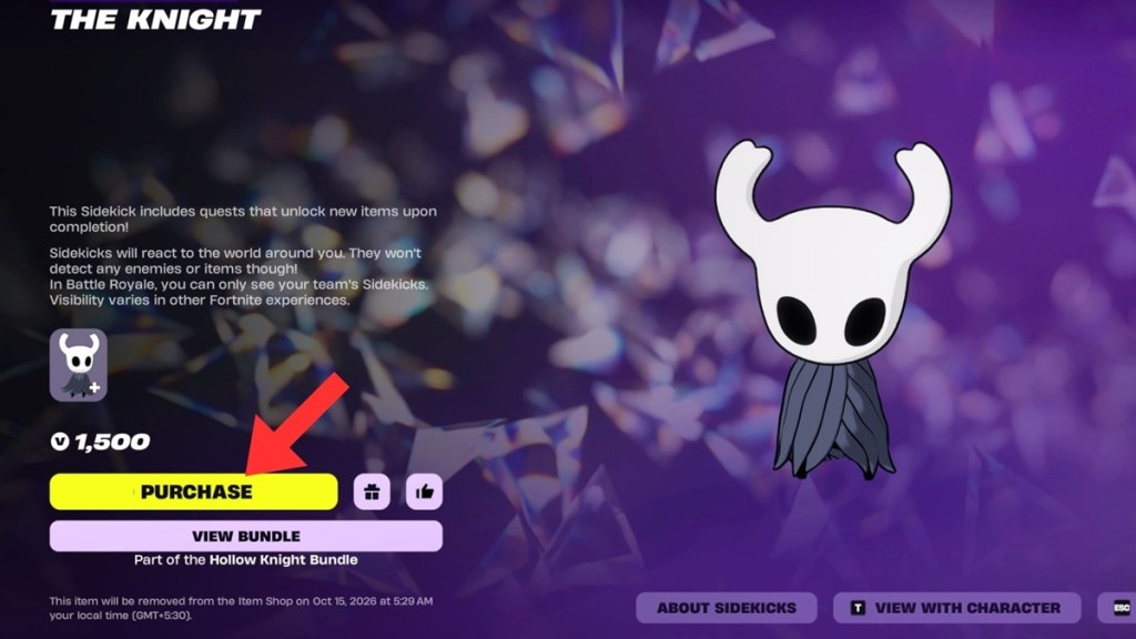 Hollow Knight Sidekick in Fortnite