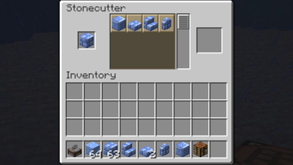 How to Make Packed Ice Brick Block Variants in Minecraft using stonecutter