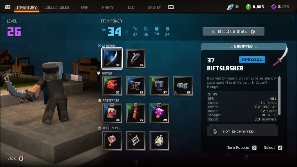 Item Stats mod in Minecraft Dungeons 2