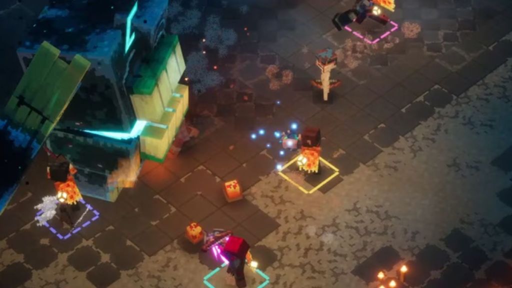 Minecraft Dungeons 2 Cheesy cube pet as companion in battle