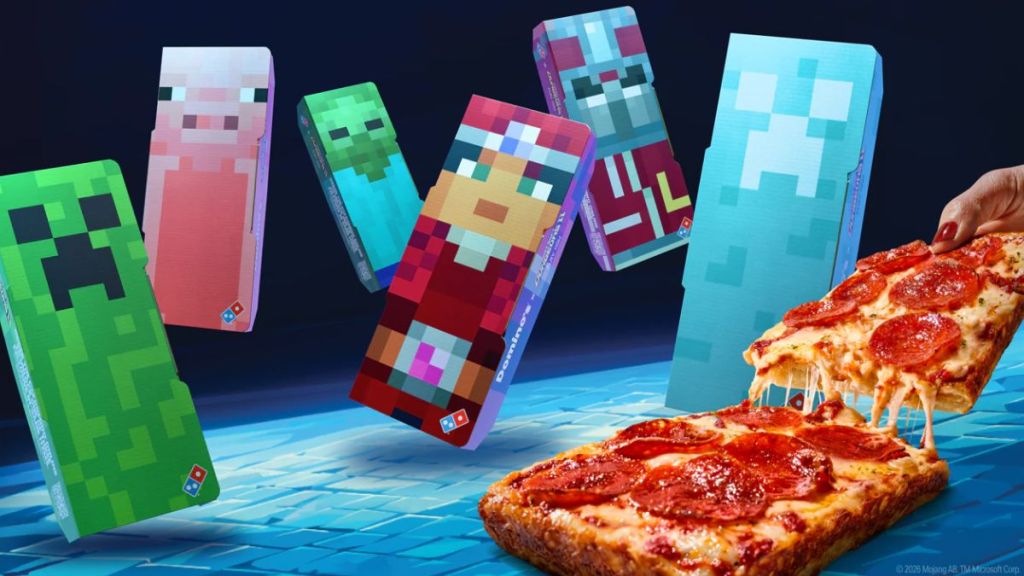Minecraft Dungeons 2 Domino exclusive pizza boxes