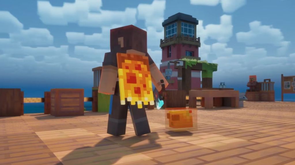 Minecraft Dungeons 2 Slice Slayer Cape Dominos collab