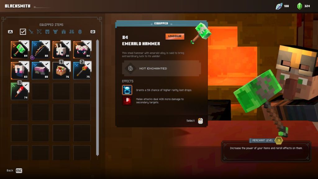 Minecraft Dungeons 2 blacksmith